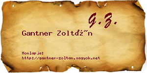 Gantner Zoltán névjegykártya