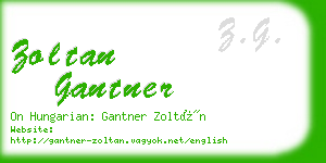 zoltan gantner business card